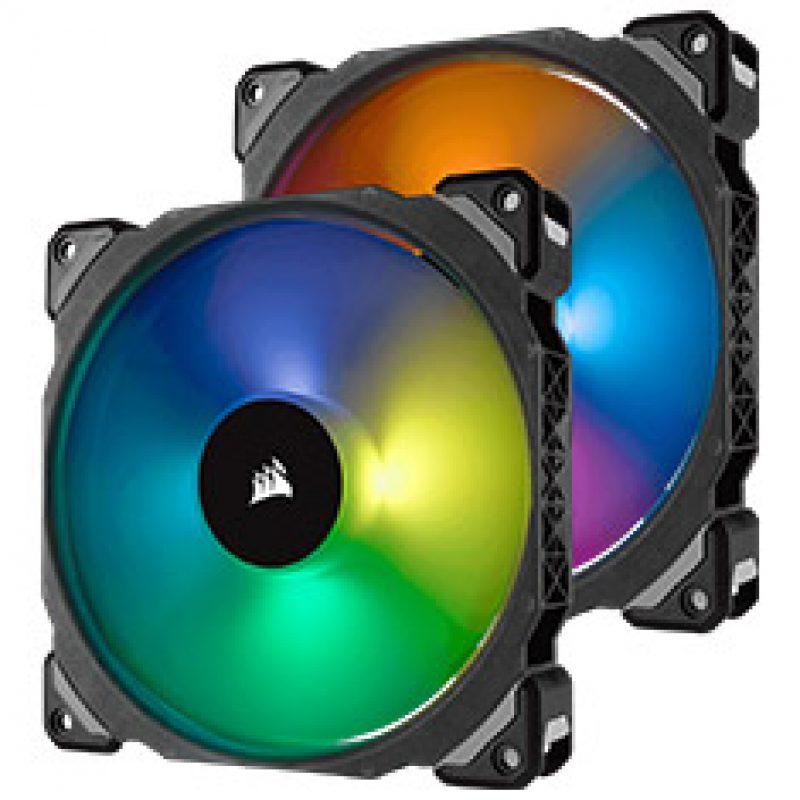 海盗船 ML140 PRO RGB 140mm Mag Lev PWM Fan 2 Pack 风扇套装