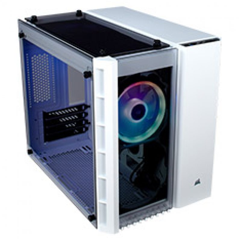 海盗船 Crystal Series 280X RGB mATX Case White 机箱