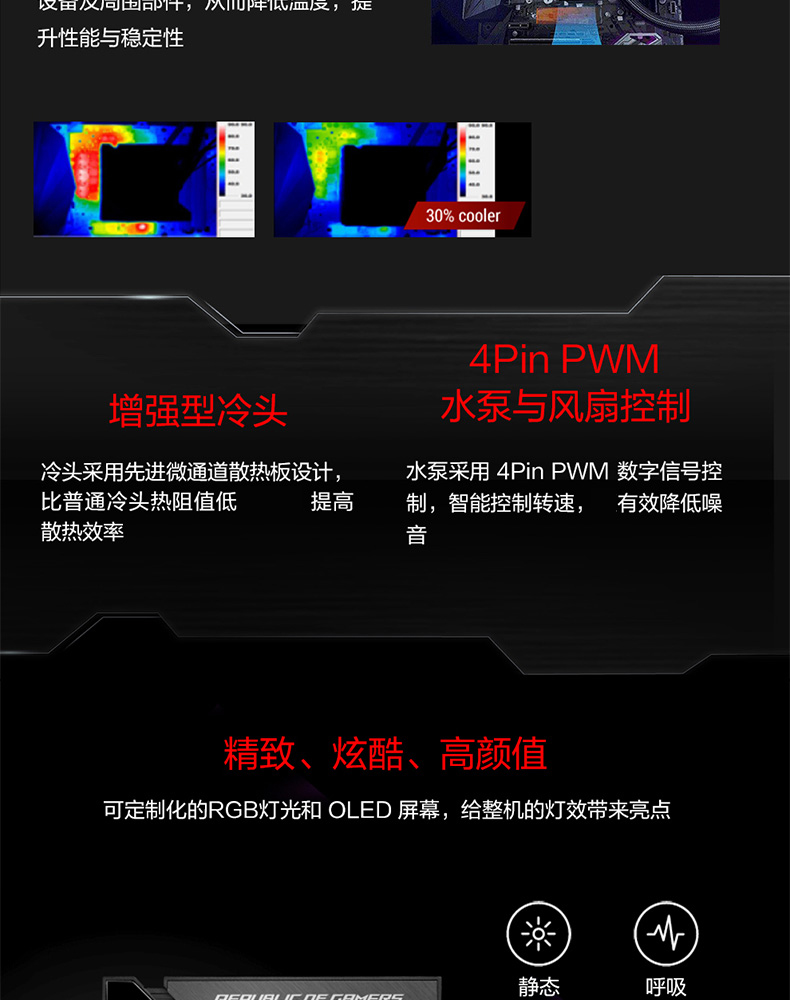 华硕（ASUS）ROG RYUJIN II 龙神360 一体式 CPU 水冷 散热器神光同步