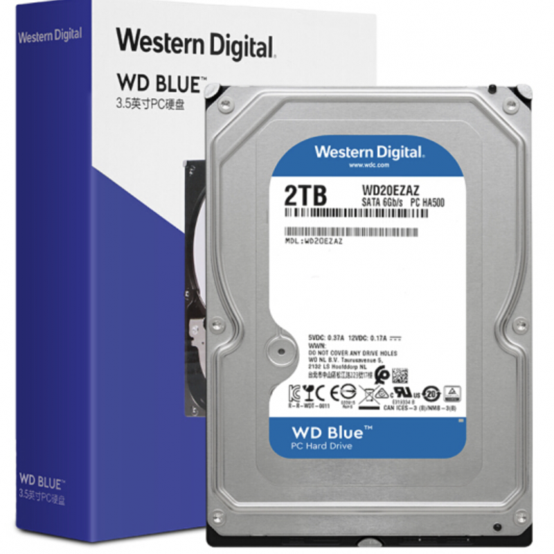 WD Blue 2TB 3.5" 5400RPM 机械硬盘