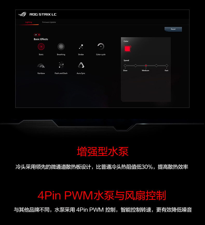 华硕 玩家国度 ROG Strix LC II 360 RGB 一体水冷散热器