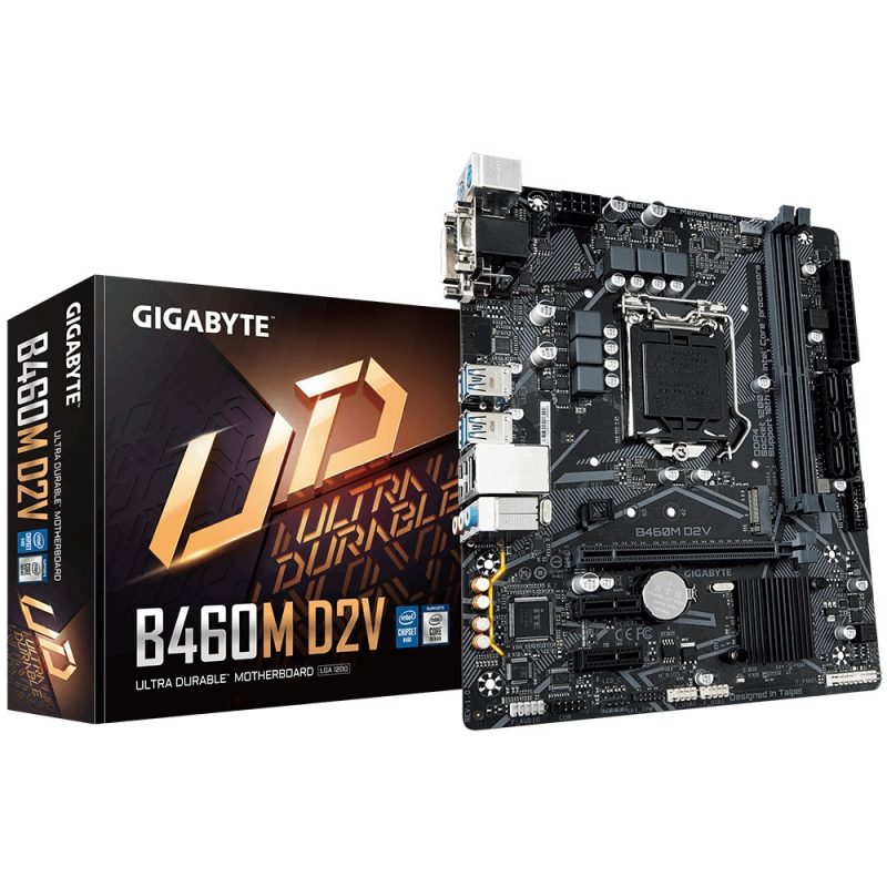 技嘉 Gigabyte B460M D2V mATX Motherboard 主板 B460 LGA1200 英特尔主板 Intel主板 B460 LGA1200 英特尔主板 Intel主板
