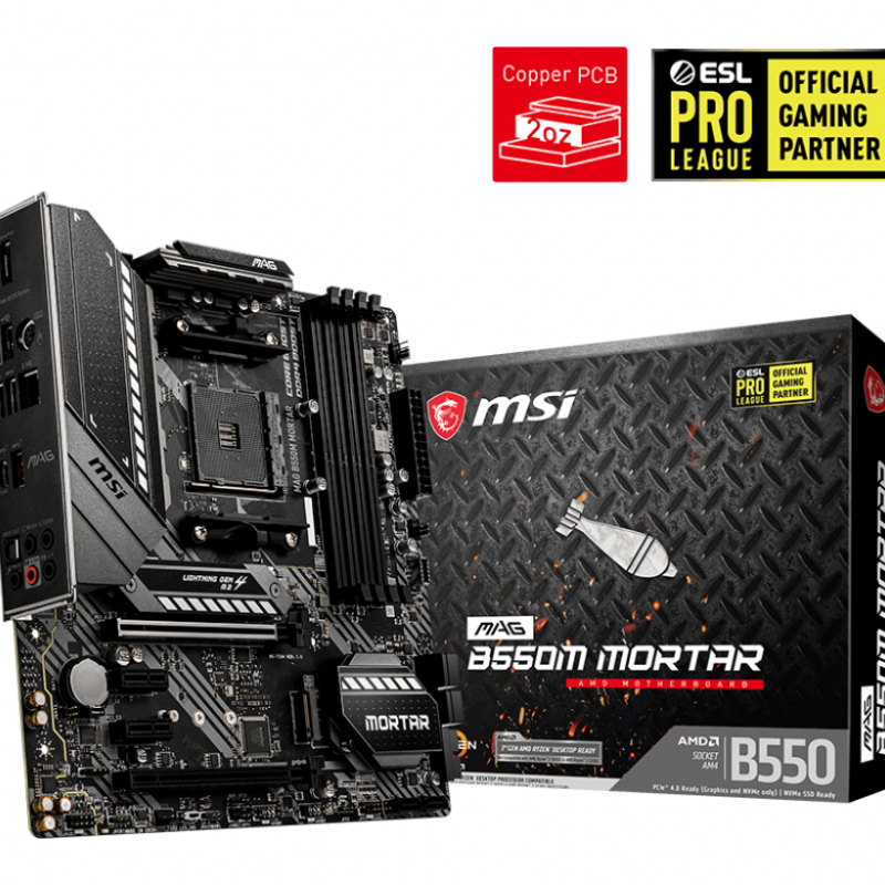 微星 MAG B550M Mortar mATX Motherboard 主板