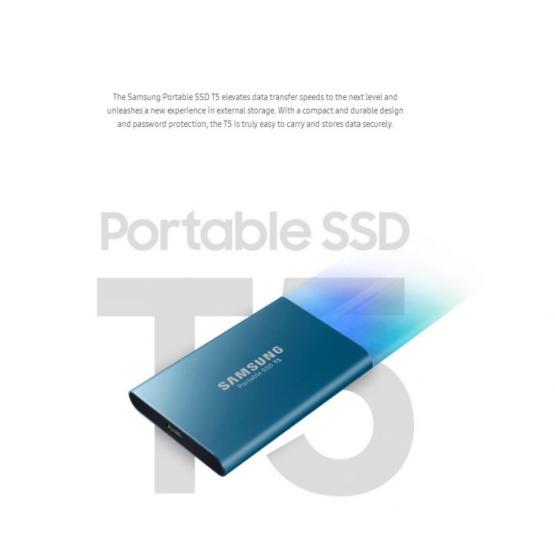 三星 T5 500GB Portable External SSD 移动固态硬盘
