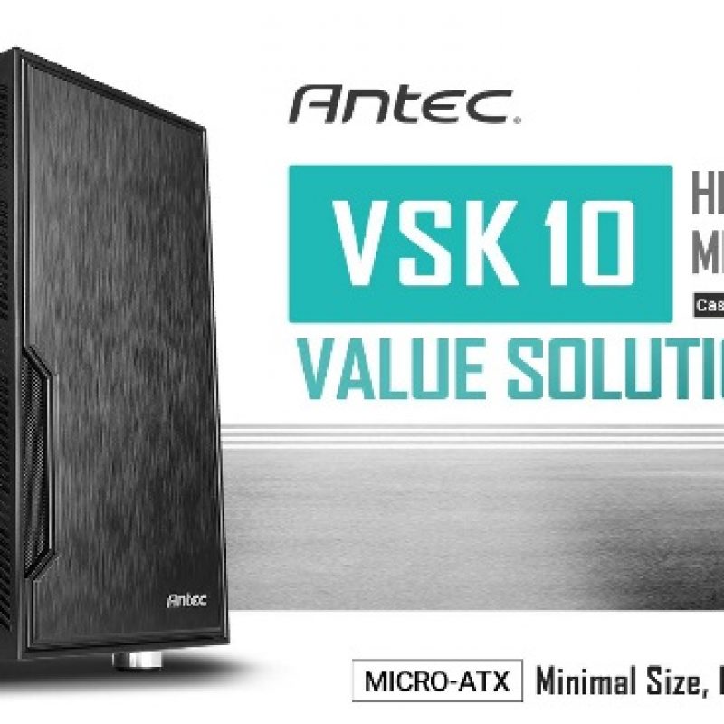 安钛克 Antec VSK10 mATX Case. 2x USB 3.0 Thermally Advanced Builder's Case. 1x 120mm Fan. Two Years Warranty