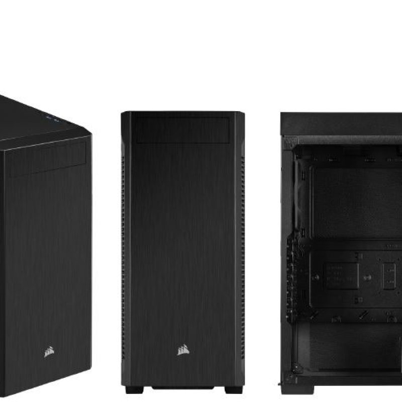 海盗船 110Q ATX Silent Sound Dampening, 1x 5.25' ODD, 2x 2.5' SSD, 2x 3.5' HDD. PSU 180mm. USB 3.0 x 2. Case. 2 Years Warranty