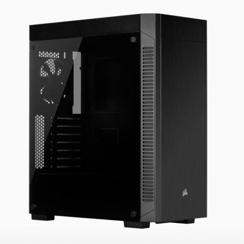 海盗船 110R Tempered Glass ATX, USB 3.1 Type-A, 5x 120mm or 3x 140mm Cooling, 5.25' x 1, 2.5' x 2. Combo 3.5'/2.5' Tray.Mid Tower Gaming Case