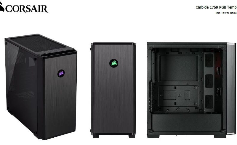 海盗船 Carbide 175R RGB ATX Tempered Glass Case. Two Years Warranty
