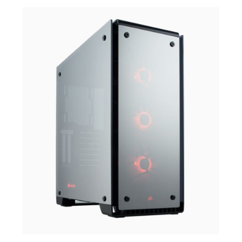 海盗船 570X RGB ATX Mirror Black, Tempered Glass Crystal Series. 3x 120mm RGB LED Fan, Gaming Case.