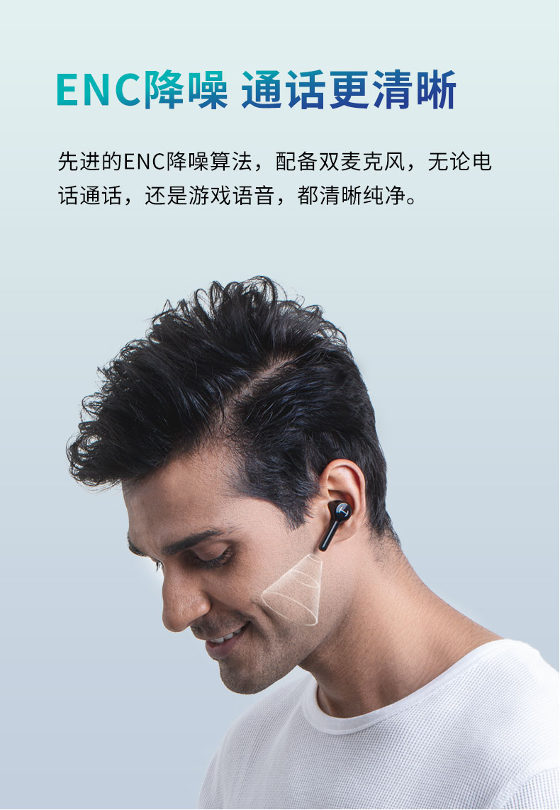 Edifier 漫步者 GM6 Gaming Wireless Earbuds 蓝牙5.0 降噪 防溅 无线耳机