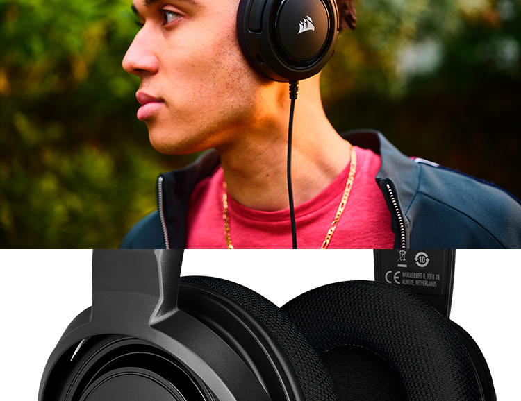 海盗船 HS35 STEREO Gaming Headset Discord认证 清晰音质耳机