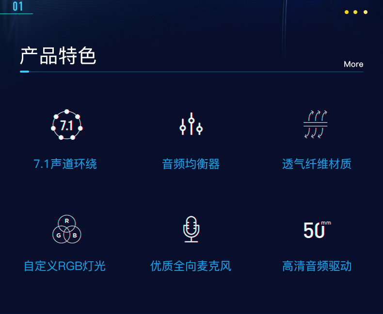 海盗船 VOID Elite Carbon Black USB Wireless Premium Gaming Headset 无线耳机 黑色7.1声道耳机