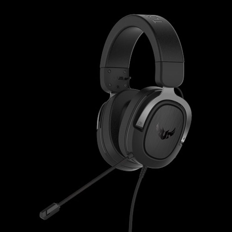 华硕 Asus TUF 电竞特工 GAMING H3 GUN METAL 枪黑 多平台游戏耳机