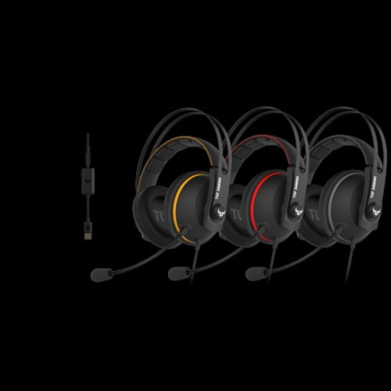 华硕 Asus TUF 电竞特工 GAMING H7 RED 红色 虚拟7.1声道 多平台耳机