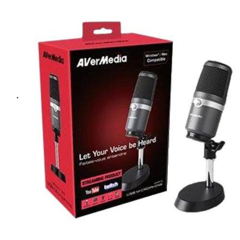 AVerMedia AM310 电容麦克风 网红喊麦k歌游戏专业录音 指向性收音