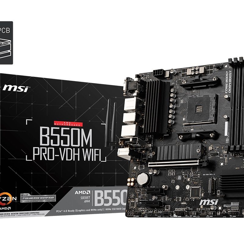 微星 MSI B550M PRO-VDH WIFI mATX 主板