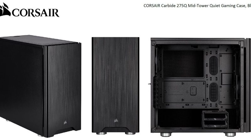 海盗船 Corsair Carbide Series 275Q 中塔静音机箱 黑色