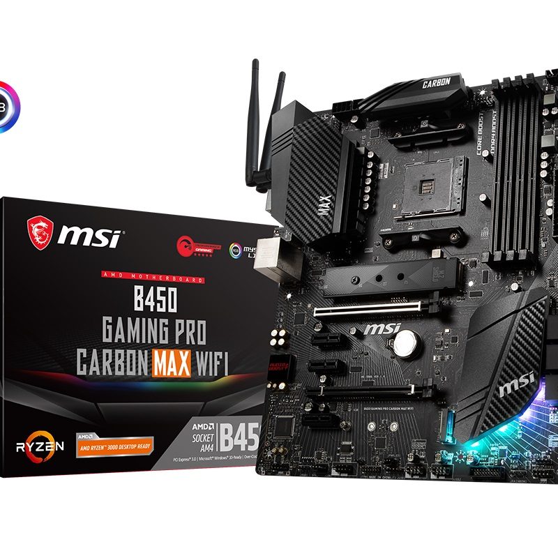 微星 MSI B450 GAMING PRO CARBON MAX WIFI ATX主板