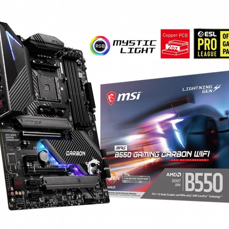 微星 MSI MPG B550 GAMING CARBON WIFI ATX主板
