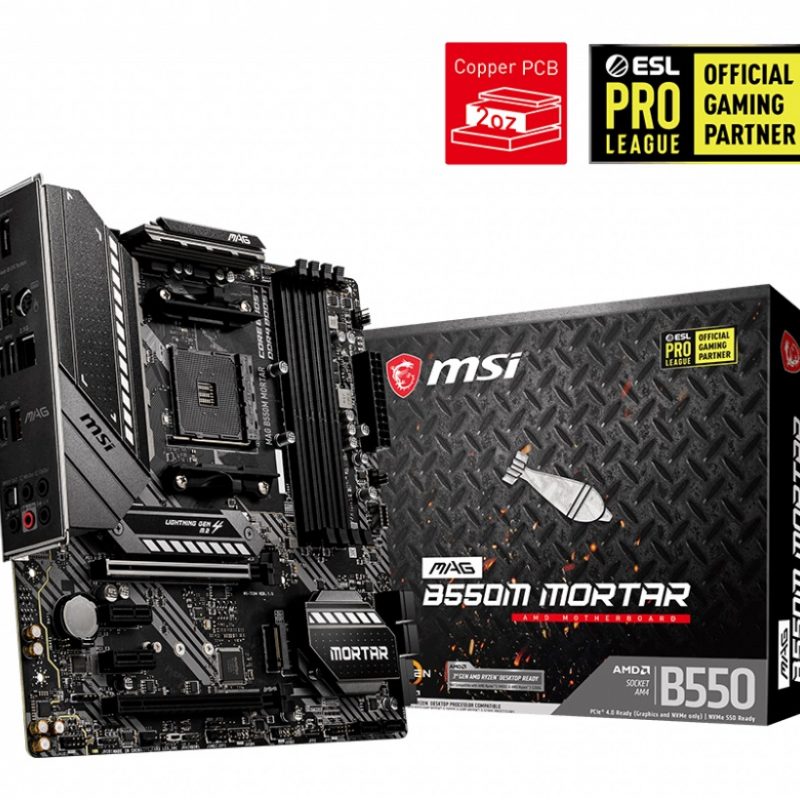 微星 MSI MAG B550M MORTAR M-ATX主板