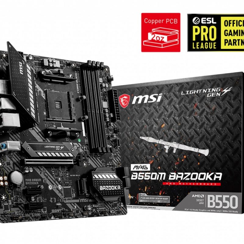 微星 MSI MAG B550M BAZOOKA mATX主板