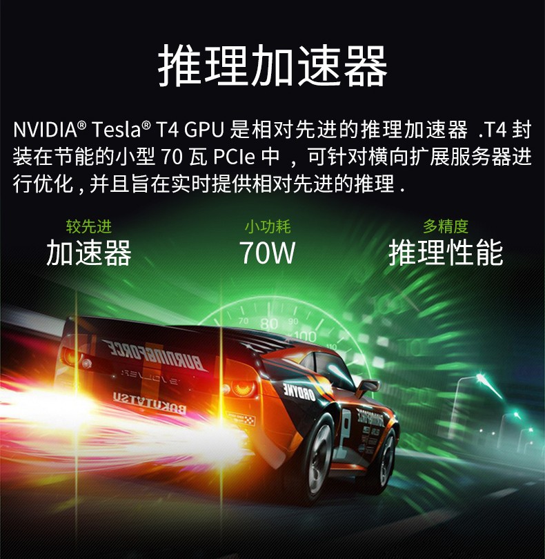 超微 SuperMicro 英伟达 Tesla T4 16GB 深度学习 渲染 运算加速显卡 单槽被动散热
