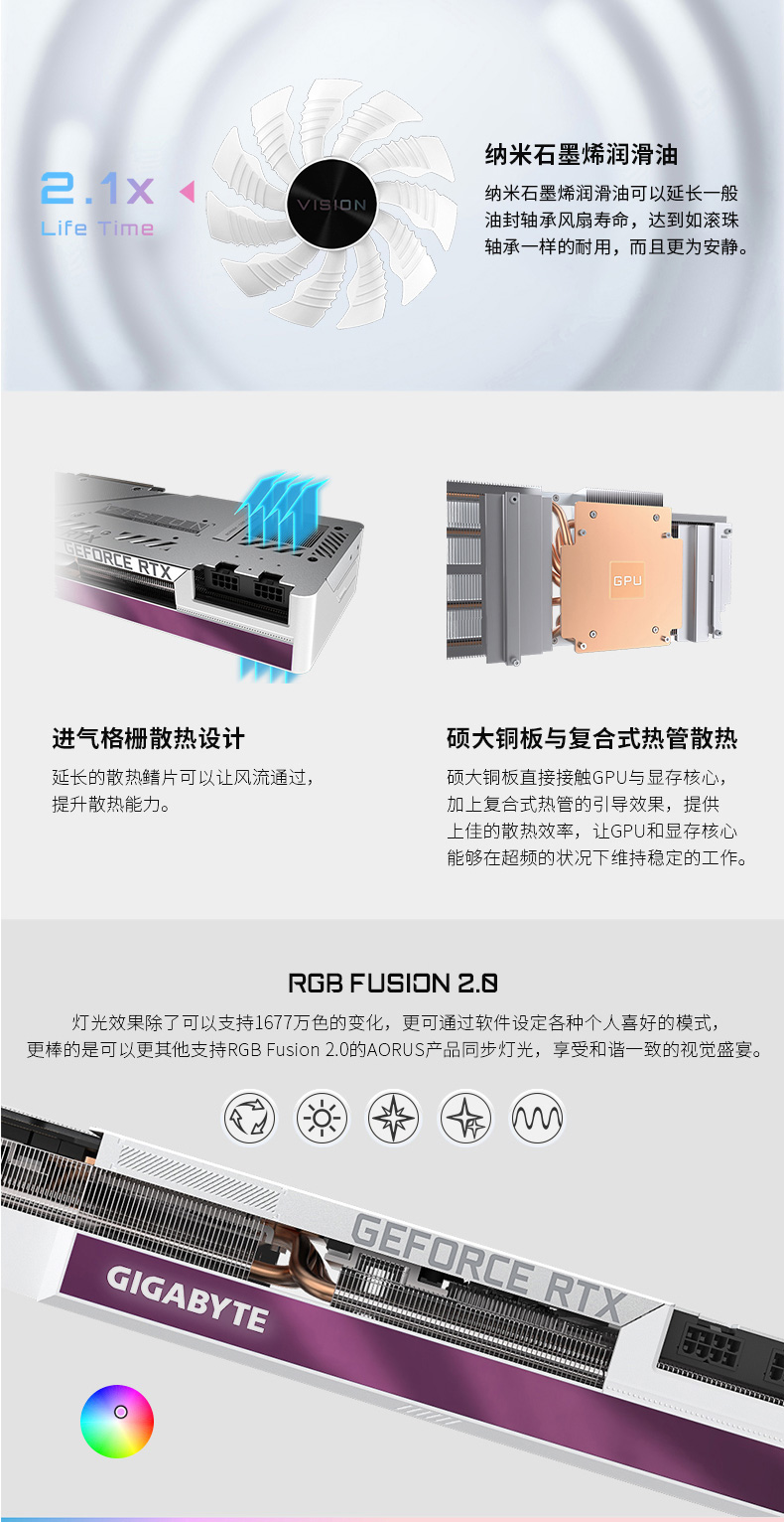 技嘉 Gigabyte RTX 3080 VISION OC 10G 显卡