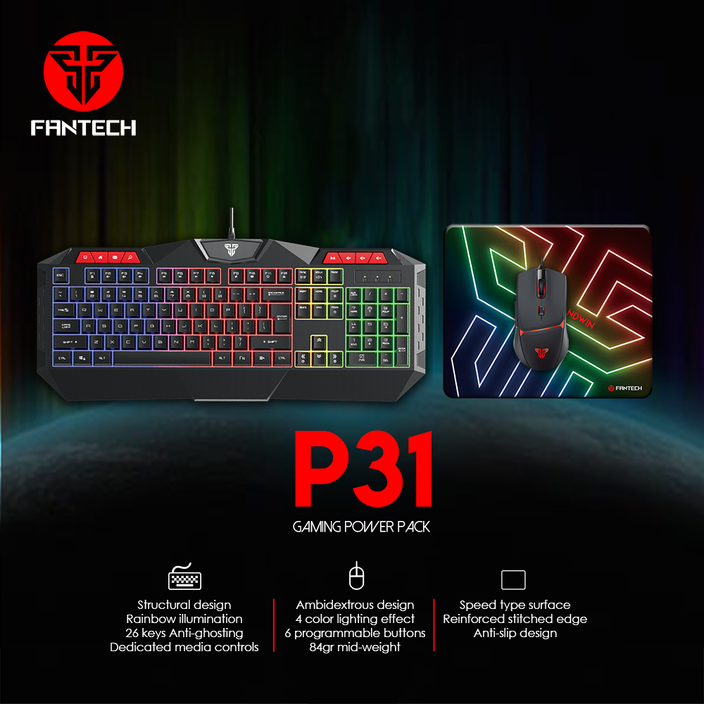 FANTECH 游戏键鼠套装 P31【内附鼠标垫】