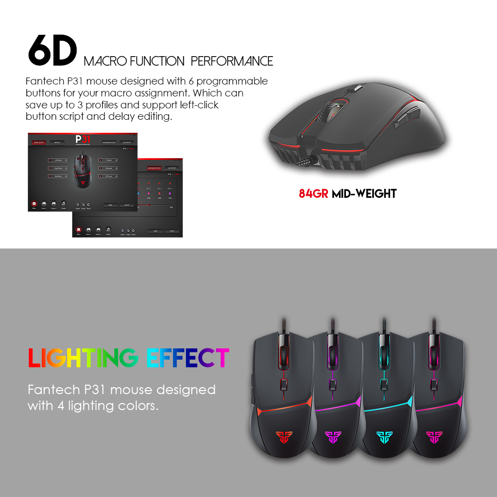 FANTECH 游戏键鼠套装 P31【内附鼠标垫】