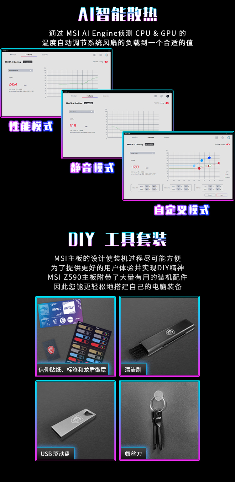 微星 刀锋 MSI MPG Z590 GAMING EDGE WIFI ATX 主板