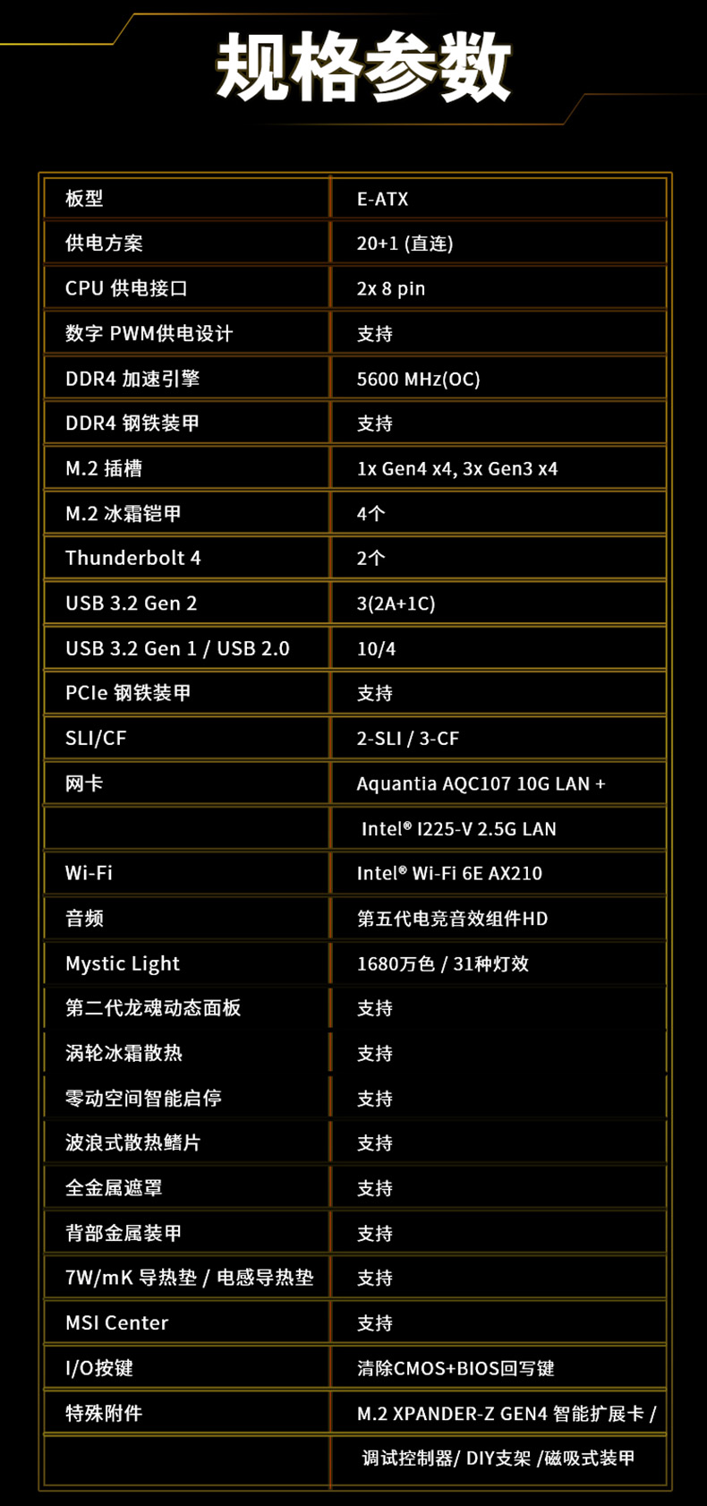 微星 超神 MSI MEG Z590 GODLIKE ATX 主板