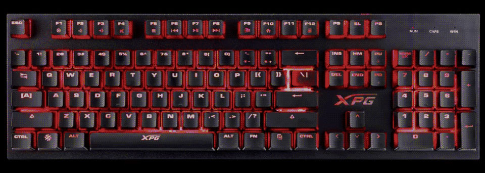 威刚 ADATA XPG Infarex K10 RGB 26键无冲 机械手感键盘