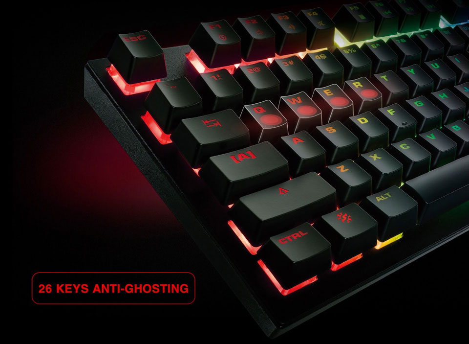 威刚 ADATA XPG Infarex K10 RGB 26键无冲 机械手感键盘