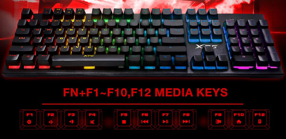 威刚 ADATA XPG Infarex K10 RGB 26键无冲 机械手感键盘