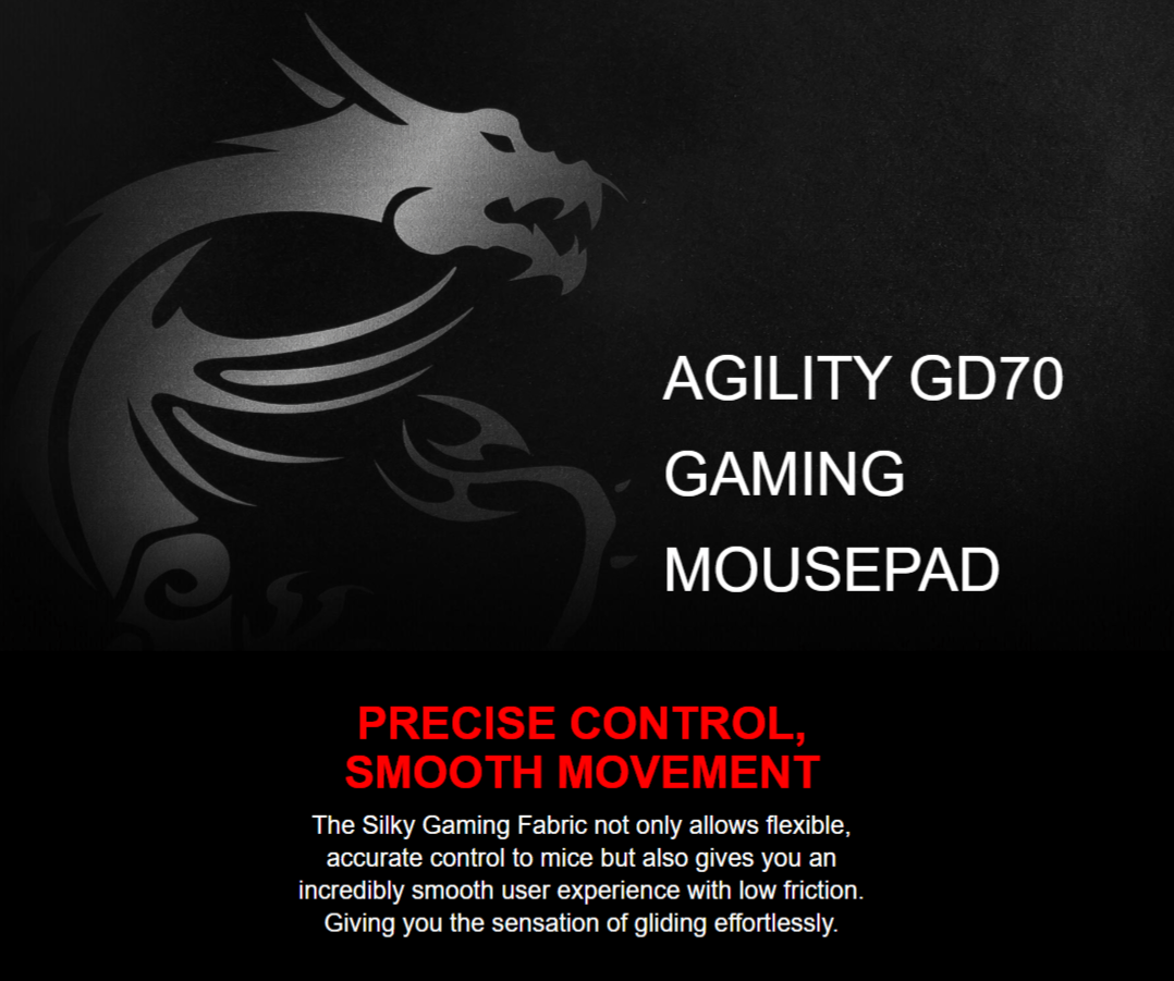 MSI/微星GD70鼠标垫超大键盘垫