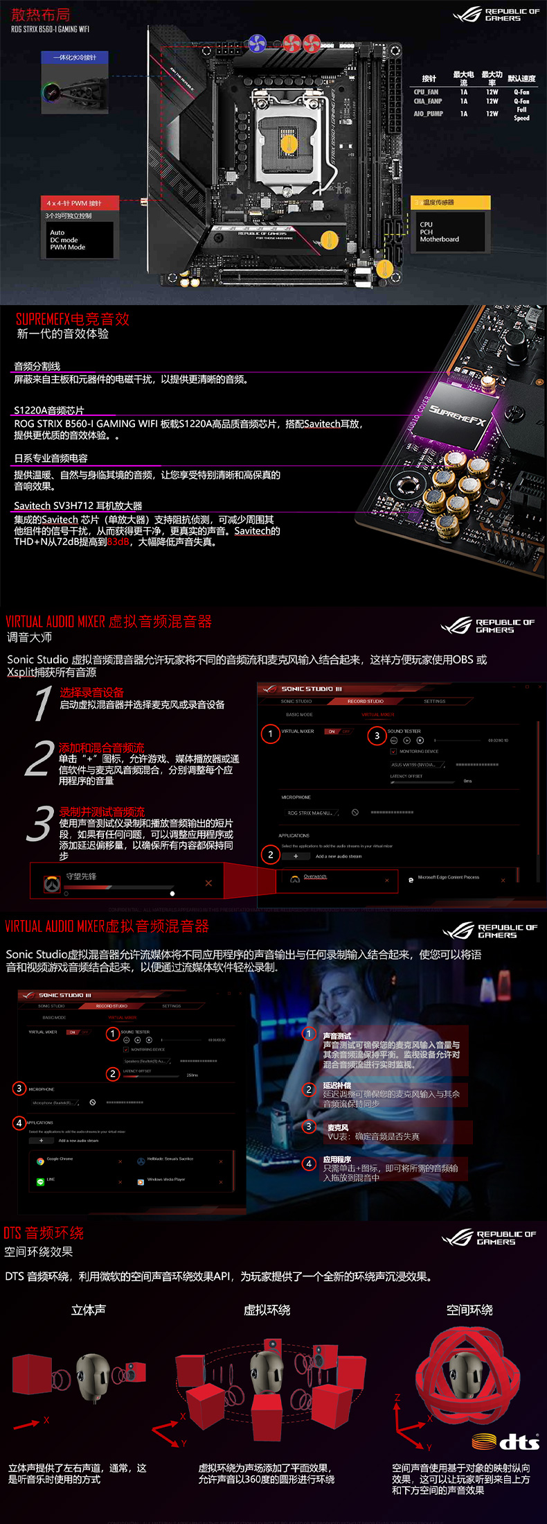 ASUS 华硕 玩家国度 ROG STRIX B560-I GAMING WIFI Intel B560 LGA 1200 Mini-ITX Motherboard