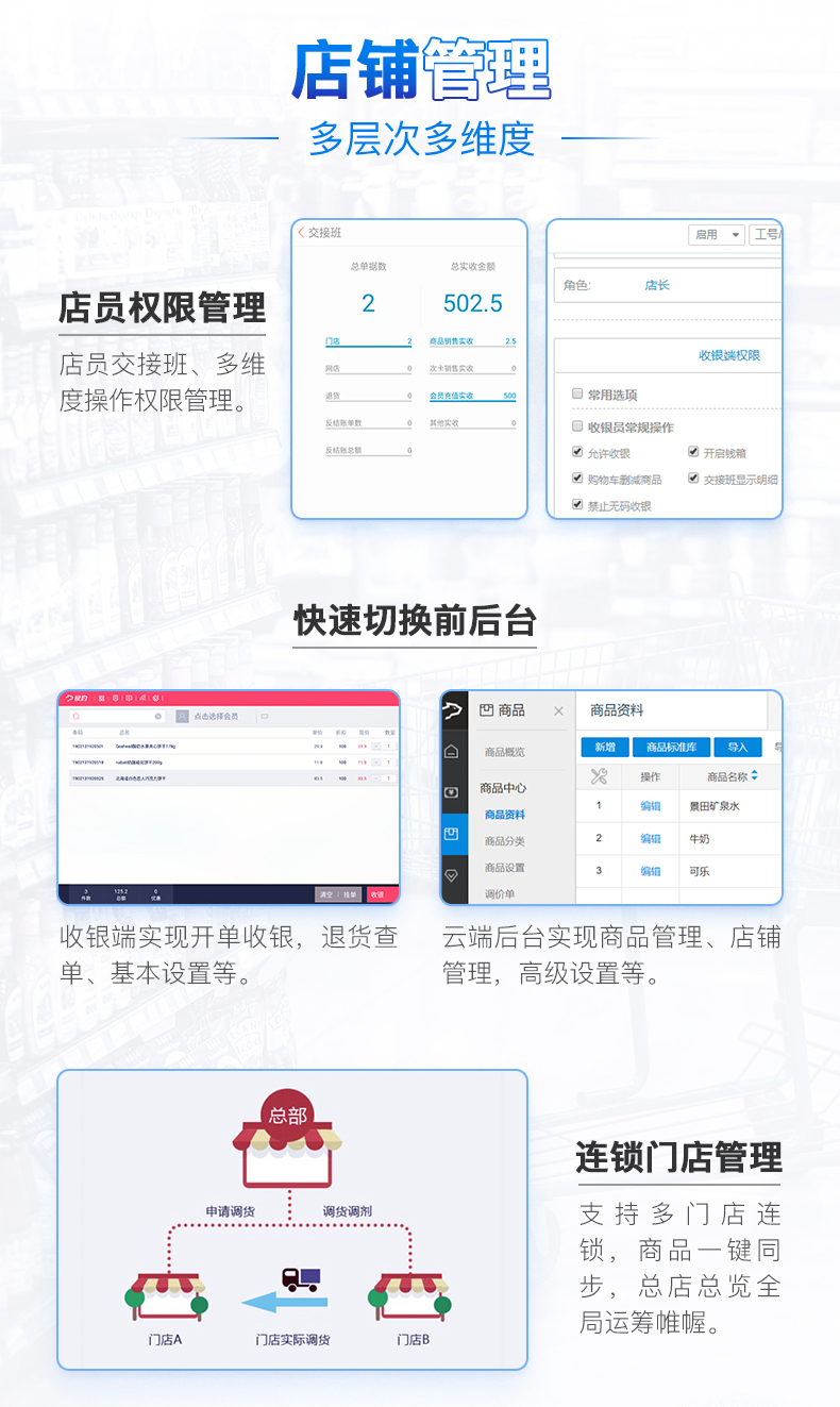 商米 SUNMI-D1s 零售便利店收银机 触摸双屏收银系统