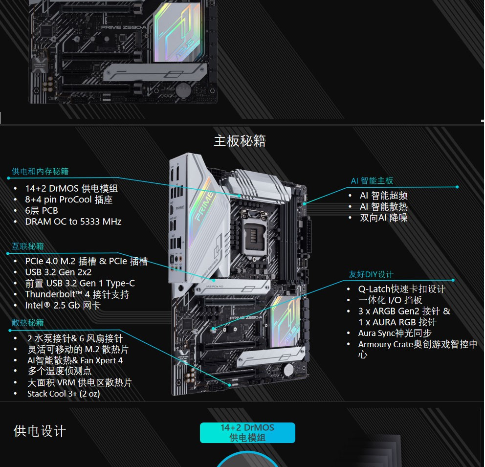 华硕 ASUS PRIME Z590-A Intel Z590 (LGA 1200) ATX