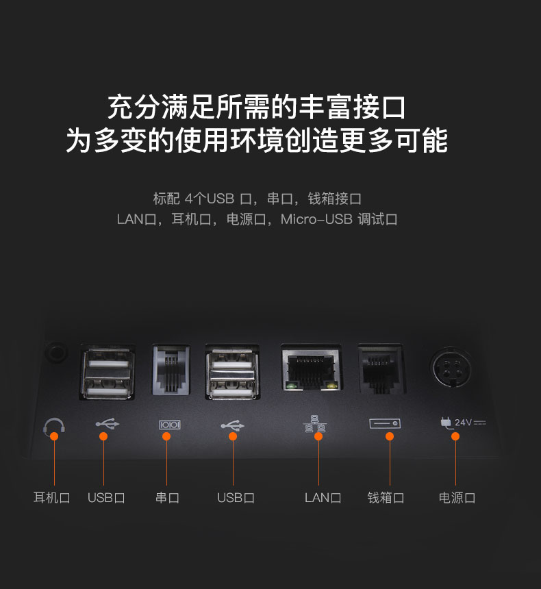 商米SUNMI-T2-Mini 集扫码收款 会员卡识别 点餐排队 外卖接单打印与一体的卧式安卓收银机