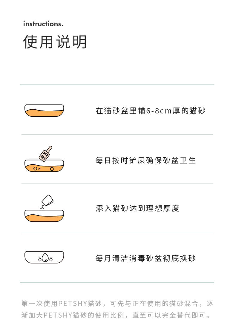 【6L装】Petshy 天然豆腐猫砂 细混合型10膨润土 除臭无尘大袋2.5公斤