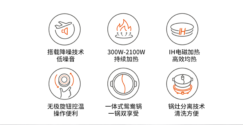 Joyoung/九阳 鸳鸯锅 电火锅一体锅 家用电磁炉