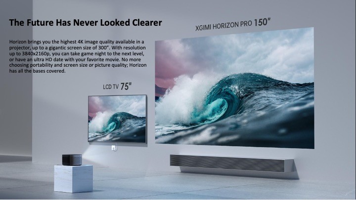 极米 XGIMI HORIZON Pro 4K UHD投影仪屏幕电视TV