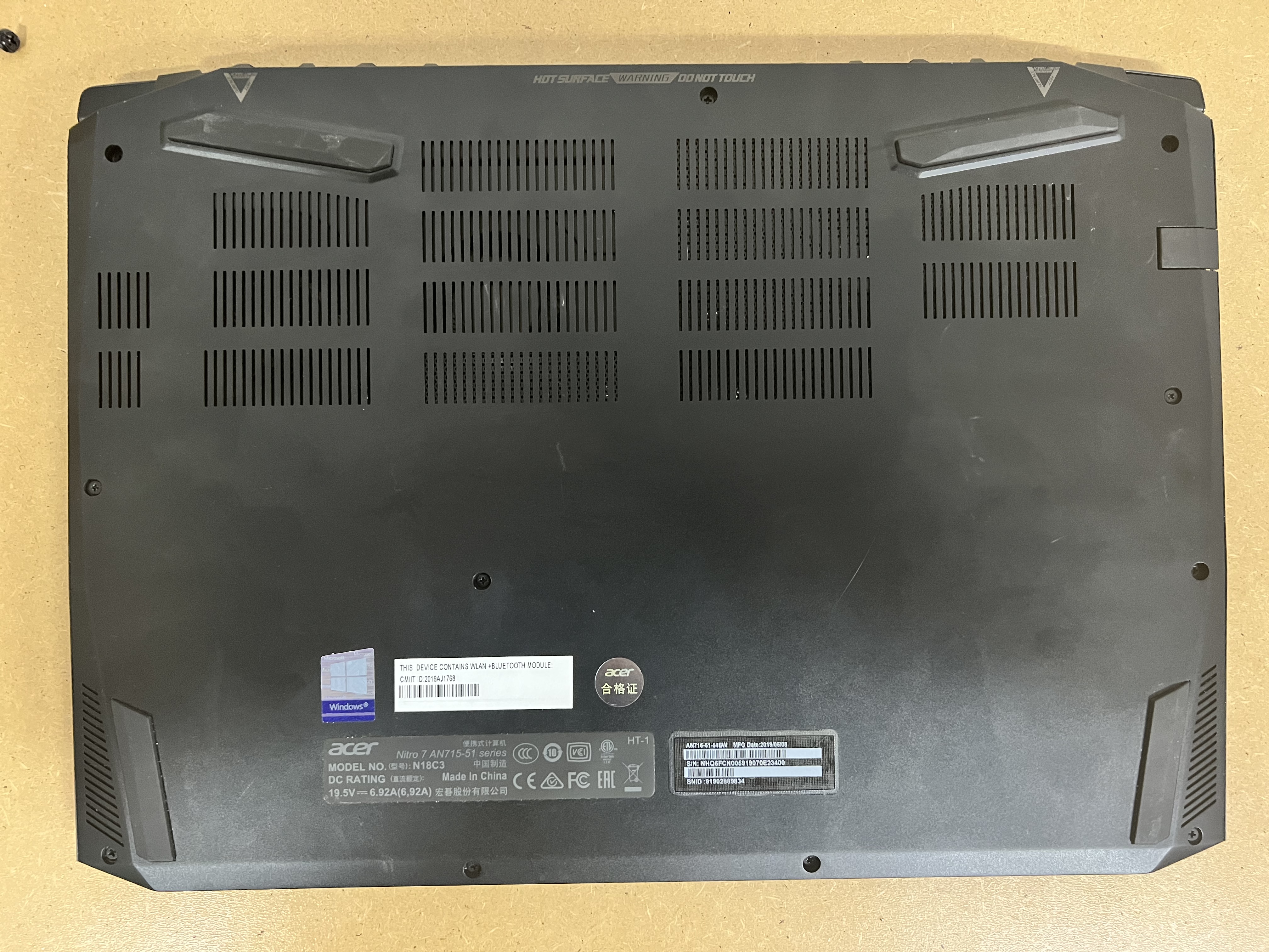 【二手笔记本电脑】i5 - 9300H GTX 1650 16GB 内存