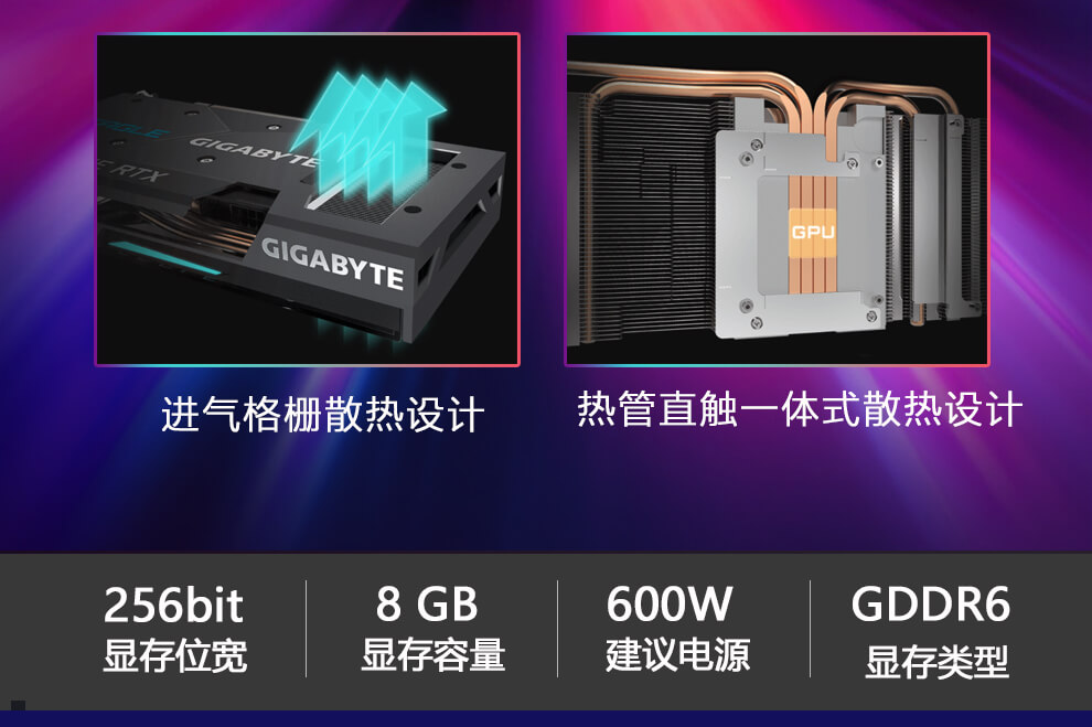 技嘉 显卡 LHR RTX 3060 Ti EAGLE 8GB