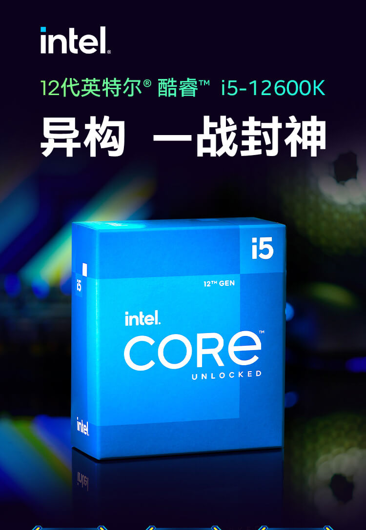 英特尔 酷睿 i5 12600K 12代 处理器