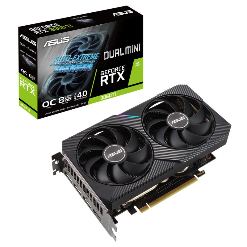 华硕 RTX 3060 Ti Dual Mini OC LHR 8GB 显卡