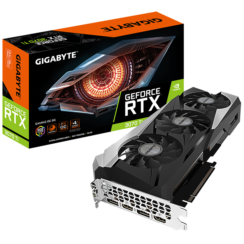 技嘉 GIGABYTE GEFORCE RTX 3070 TI GAMING OC 8GB 魔鹰显卡