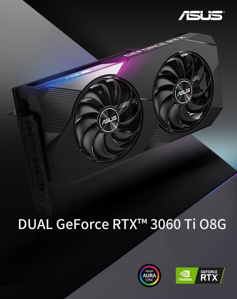 华硕 ASUS GeForce RTX 3060 Ti Dual OC LHR 8GB 显卡