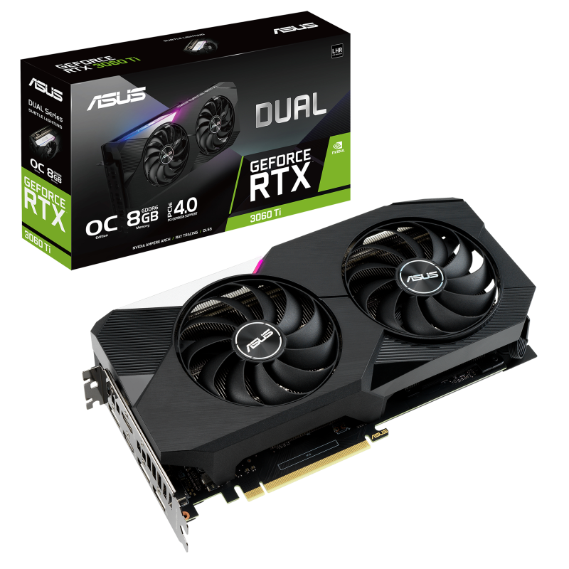 华硕 ASUS GeForce RTX 3060 Ti Dual OC LHR 8GB 显卡