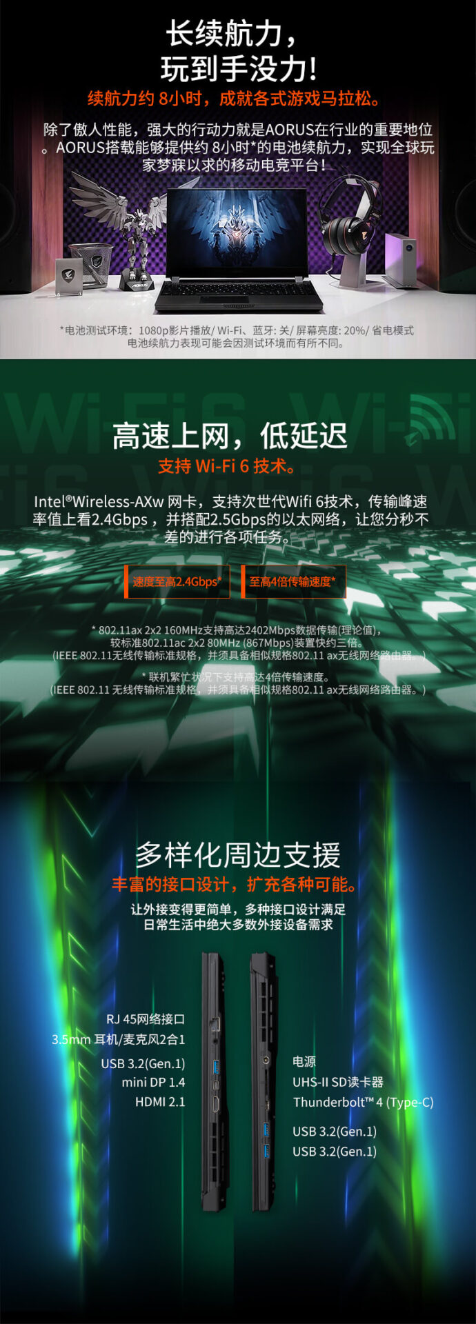 技嘉 大雕 AORUS 15P 15.6" 300Hz i7-11800H 16GB 1TB RTX3070P 游戏笔记本